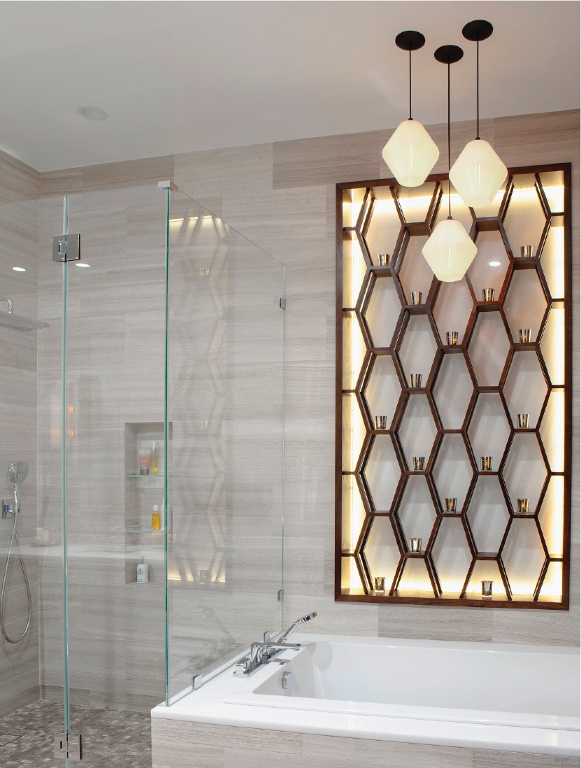 Bathroom Pendant Lights Illuminate Luxury New York City Residence