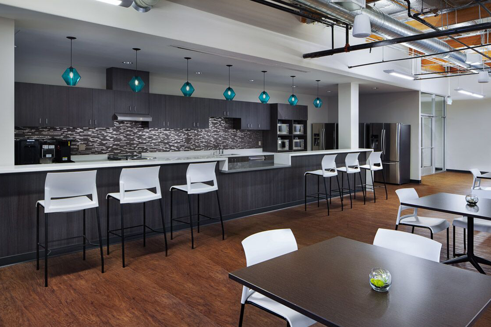 Modern Glass Office Lighting - Condesa Trove Pendant Lights