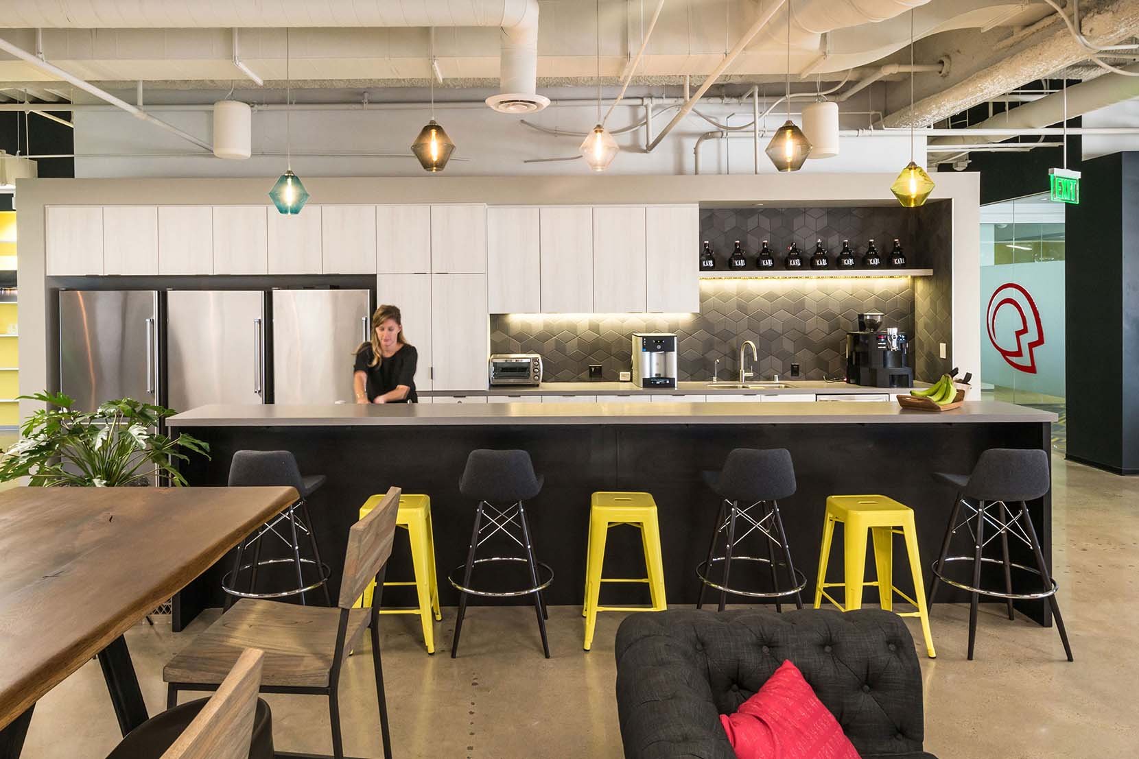 Modern Glass Office Lighting - Colored Trove Pendant Lights
