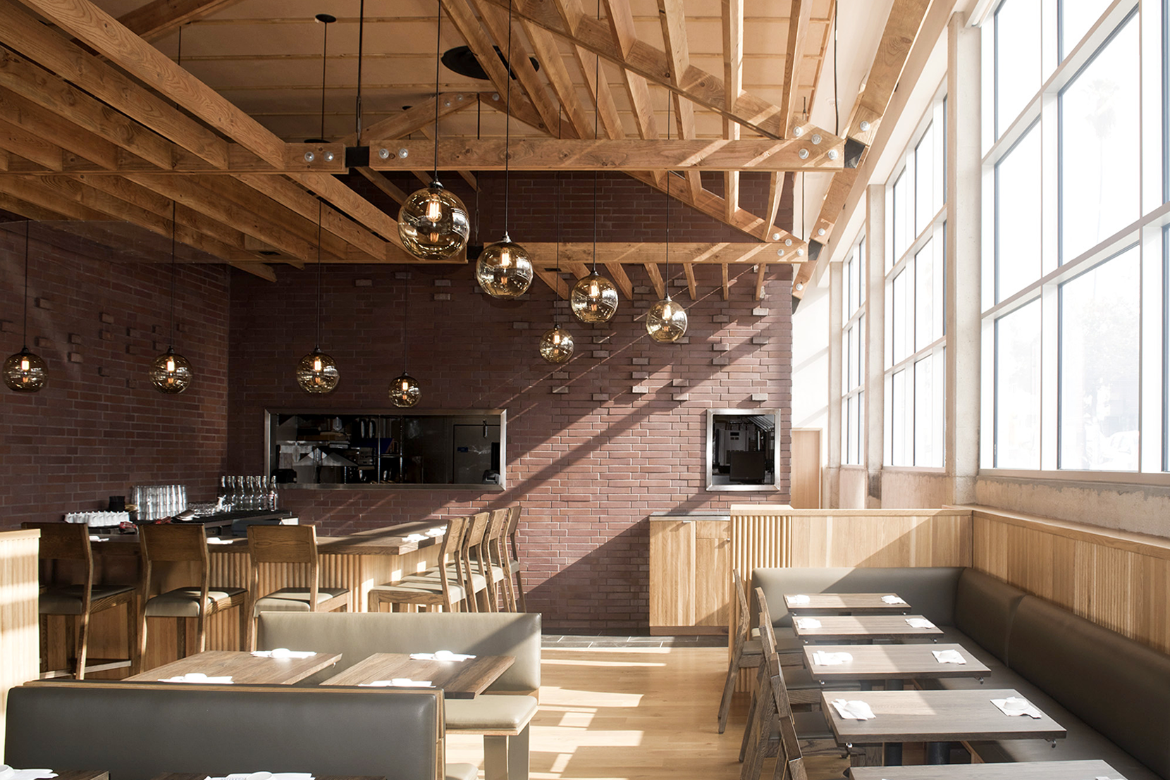 Modern Glass Restaurant Lighting - Solitiare Pendant Lights