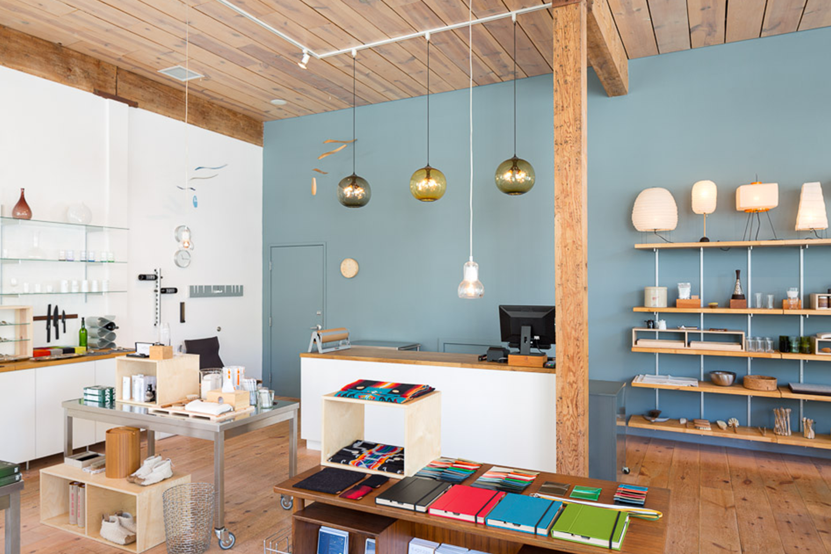 Modern Glass Retail Store Lighting - Binary Glass Pendant Lights