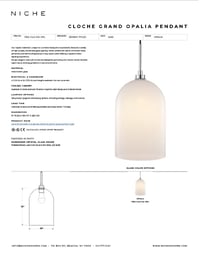 Cloche Grand Opalia Tear Sheet