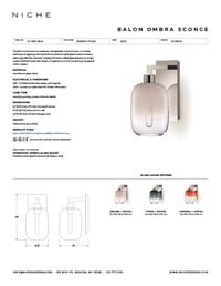 Balon Ombra Sconce Tear Sheet