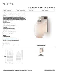 Chinois Petite Opalia Sconce Tear Sheet