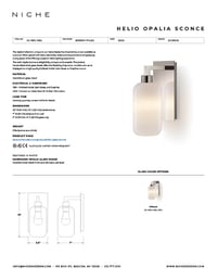 Helio Opalia Sconce Tear Sheet