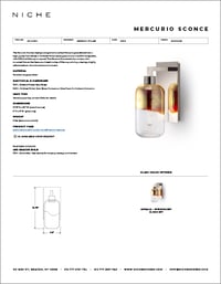 Mercurio Sconce Tear Sheet