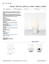 Facet Petite Opalia Ionic Table Lamp Tear Sheet